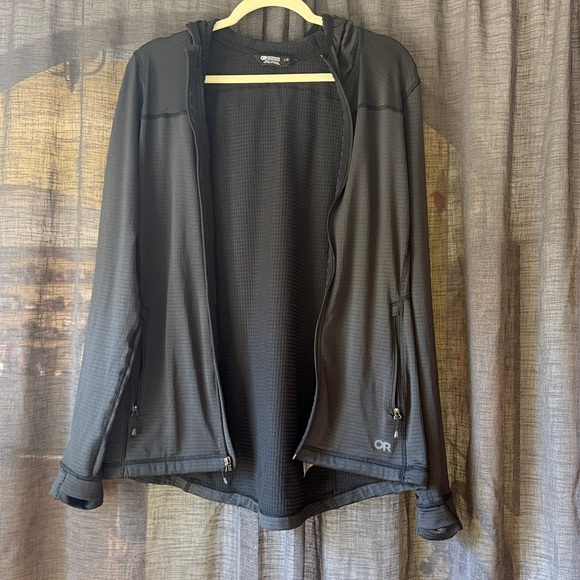 Outdoor Research Vigor Full Zip Hoodie in Black - Picture 2 of 12